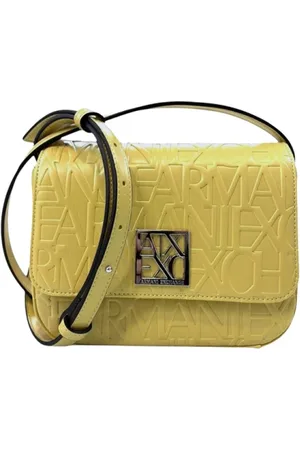 Armani Exchange Taske, Dame, Gul, ONE SIZE, Uld, Beige Skuldertaske med Lynlås Lukning