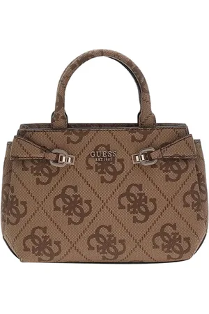 Guess Taske, Dame, Brun, ONE SIZE, Uld, Brun håndtaske med metal detaljer