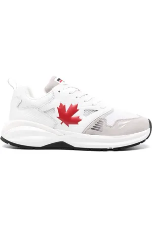 Dsquared2 Sko, Herre, Hvid, 39 EU, Hvide Mesh Panel Sneakers