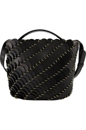 Paco rabanne Taske, Dame, Sort, ONE SIZE, Uld, Sort Bucket Taske Forår-Sommer 2025