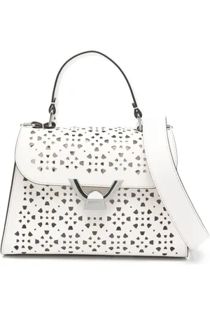 Coccinelle Taske, Dame, Hvid, ONE SIZE, Uld, Hvid Foldover Top Skuldertaske