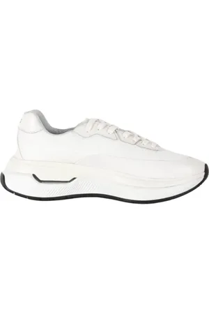 HUGO BOSS Sko, Herre, Hvid, 43 EU, Læder, Læder Sneakers med Gummisål