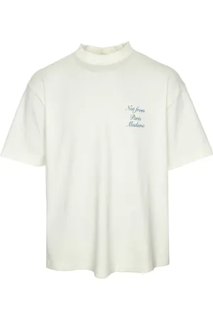Drôle de Monsieur Top, Herre, Hvid, 2XL, Kortærmet Rund Hals T-Shirt