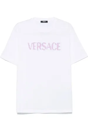 VERSACE Top, Herre, Hvid, 3XL, Uld, Stilfulde T-shirts og Polos