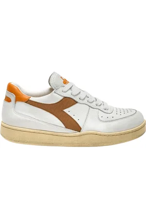 Diadora Sko, Herre, Hvid, 44 EU, Bomuld, HeritageMi Basket Low Used Sneaker