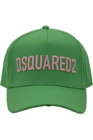 Dsquared2 Tilbehør, unisex, Grøn, ONE SIZE, Bomuld, Vintage Baseball Cap med spænde