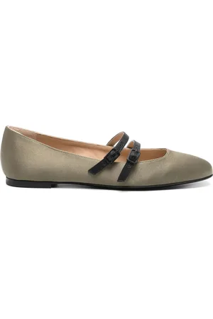 ROBERTO FESTA Sko, Dame, Grøn, 37 1/2 EU, Satin, Julia Satin Ballerina Flats