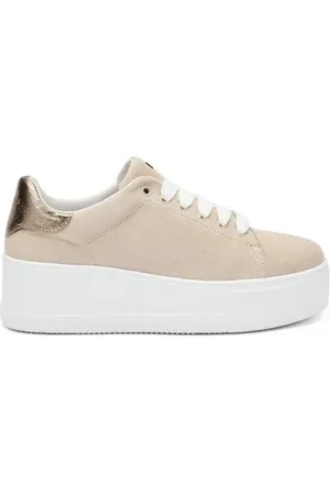 Frau Sko, Dame, , 37 EU, Suede, Suede Platform Sneakers med Luksus Indsats
