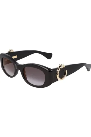Cartier Tilbehør, unisex, Sort, 51 MM, Kat Eye Solbriller Model 0472S