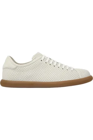 Camper Sko, Dame, Hvid, 38 EU, Læder, Hvide Afslappede Lædersneakers