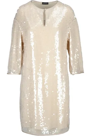 Emporio Armani Kjole, Dame, , S, Polyester, Pailletkjole med knaplukning