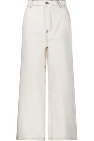 Ami Jeans, Herre, , W32, Bomuld, Hvid Creme Wide Fit Jeans