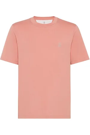 Brunello Cucinelli Top, Herre, Lyserød, M, Uld, Stilfulde T-shirts til mænd og kvinder