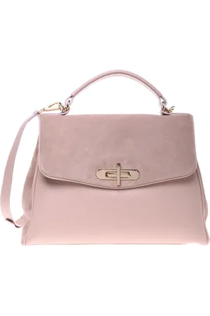 BALDININI Taske, Dame, Lyserød, ONE SIZE, Suede, Nude suede and tumbled leather handbag