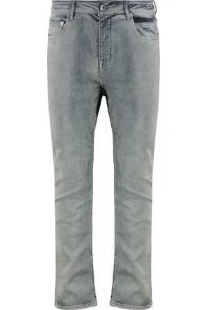 Rick Owens Jeans, Herre, Blå, W30, Bomuld, Stræk bomuld jeans med metal nitter