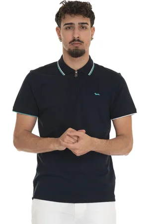 HARMONT&BLAINE Top, Herre, Blå, 2XL, Polo shirt