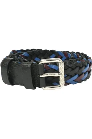 Prada Pre-owned, Herre, Blå, ONE SIZE, Læder, Pre-owned Laeder baelter