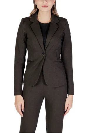 Ichi Jakke, Dame, Brun, S, Polyester, Dame Blazer - Efterår/Vinter Kollektion