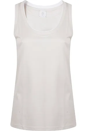 ELEVENTY Top, Dame, Hvid, L, Bomuld, Bomuldstop Fremstillet i Italien
