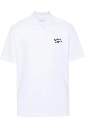 Maison Kitsuné Top, Herre, Hvid, M, Uld, Hvid Skjorte til Stilfuldt Look