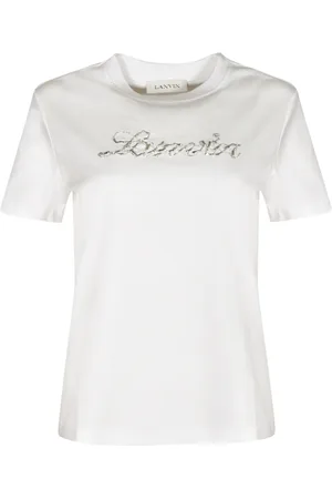 Lanvin Top, Dame, Hvid, M, Uld, Stilfulde T-shirts og Polos