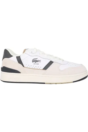 Lacoste Sko, Herre, Hvid, 43 EU, Læder, Retro T-Clip Herresneaker - Hvid