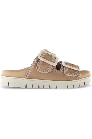 Gabor Sko, Dame, Brun, 40 EU, Læder, Flade Sandaler Samtchevreau Stil