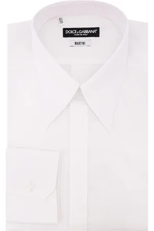 Dolce & Gabbana Skjorte, Herre, Hvid, L, Bomuld, Hvide skjorter med spids krave