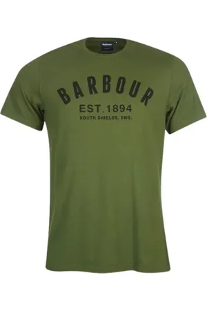 Barbour Top, Herre, Grøn, XL, Bomuld, Vintage Logo T-shirt