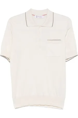 Brunello Cucinelli Top, Herre, Hvid, M, Uld, Stilfulde Toppe til Mænd