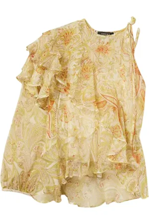 Twin-Set Bluser & Skjorter, Dame, Flerfarvet, XS, Uld, Paisley One-Shoulder Skjorte Sæt