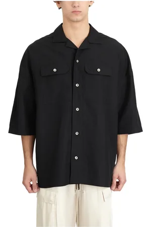 Rick Owens Skjorte, Herre, Sort, M, Sort Magnum Tommy Skjorte
