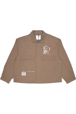 Edwin Jakke, Herre, Brun, L, Nylon, Nylonjakke med broderi