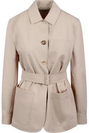 Max Mara Jakke, Dame, , M, Uld, Safari jakke med knaplukning