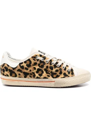Hidnander Sko, Dame, , 35 EU, Polyester, Leopard Print Lave Top Sneakers