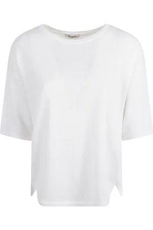 KANGRA CASHMERE Strik, Dame, Hvid, L, Linned, Hvidt Linnedtrøje Lavet i EU