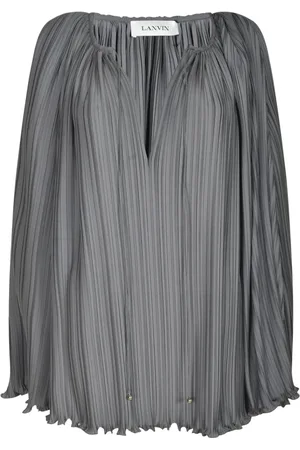 Lanvin Bluser & Skjorter, Dame, Grå, L, Uld, Stilfulde Skjorter Kollektion