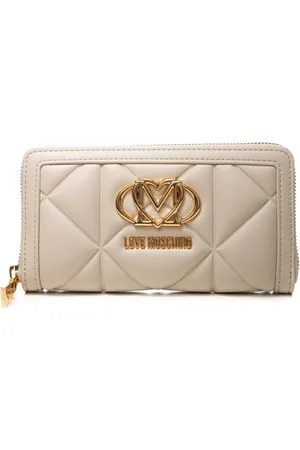 Moschino Tilbehør, Dame, , ONE SIZE, Uld, Quiltet Pung med Guld Logo