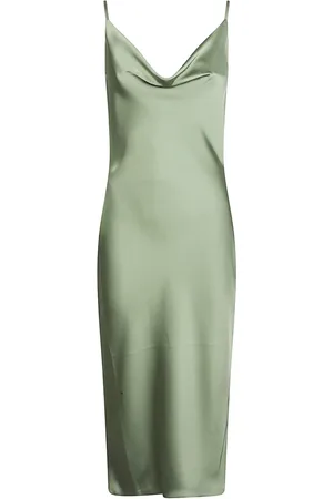 Norma Kamali Kjole, Dame, Grøn, M, Polyester, Grøn Polyester Kjole Lavet i Kina