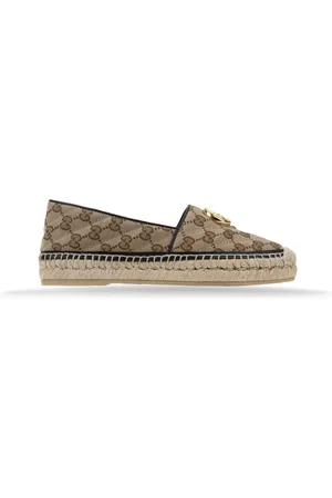 Gucci Sko, Dame, , 37 1/2 EU, Uld, Slip-on Espadrilles med GG Logo Detalje