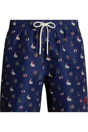 Ralph Lauren Badetøj, Herre, Blå, S, Bomuld, Nautisk Marine Badetøj