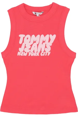 Tommy Hilfiger Top, Dame, Lyserød, L, Bomuld, Boble Tank Top Amour