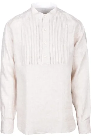 ELEVENTY Skjorte, Herre, , L, Linned, Linnedskjorte