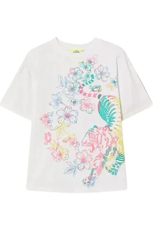 Twin-Set Top, Dame, Flerfarvet, XS, Blomsterprint T-shirt Myfo