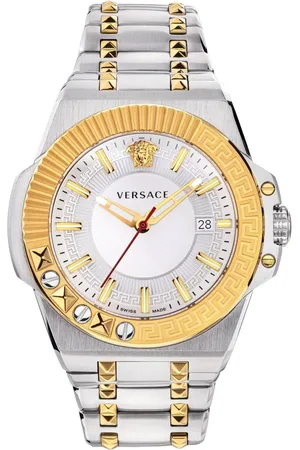 VERSACE Tilbehør, Herre, Flerfarvet, ONE SIZE, Uld, Chain Reac. Bicolor Ur