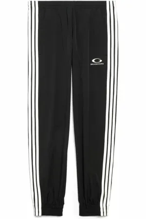 Balenciaga Bukser, Dame, Sort, M, Polyester, Sporty Logo Track Pants