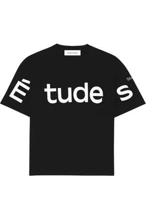 Etudes Top, Herre, Sort, XS, Bomuld, Afslappet Big T-shirt Sort