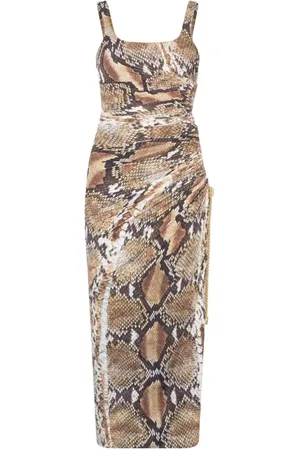 Roberto Cavalli Kjole, Dame, Brun, S, Brun Elegant Kjole
