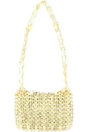 Paco rabanne Taske, Dame, Gul, ONE SIZE, Uld, Iconic 1969 Gylden Nano Taske