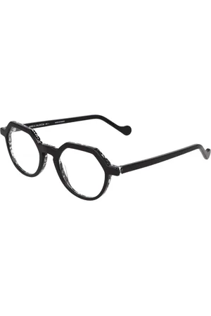 Anne & Valentin Tilbehør, unisex, Sort, 48 MM, Elegant Runde Briller Ayo